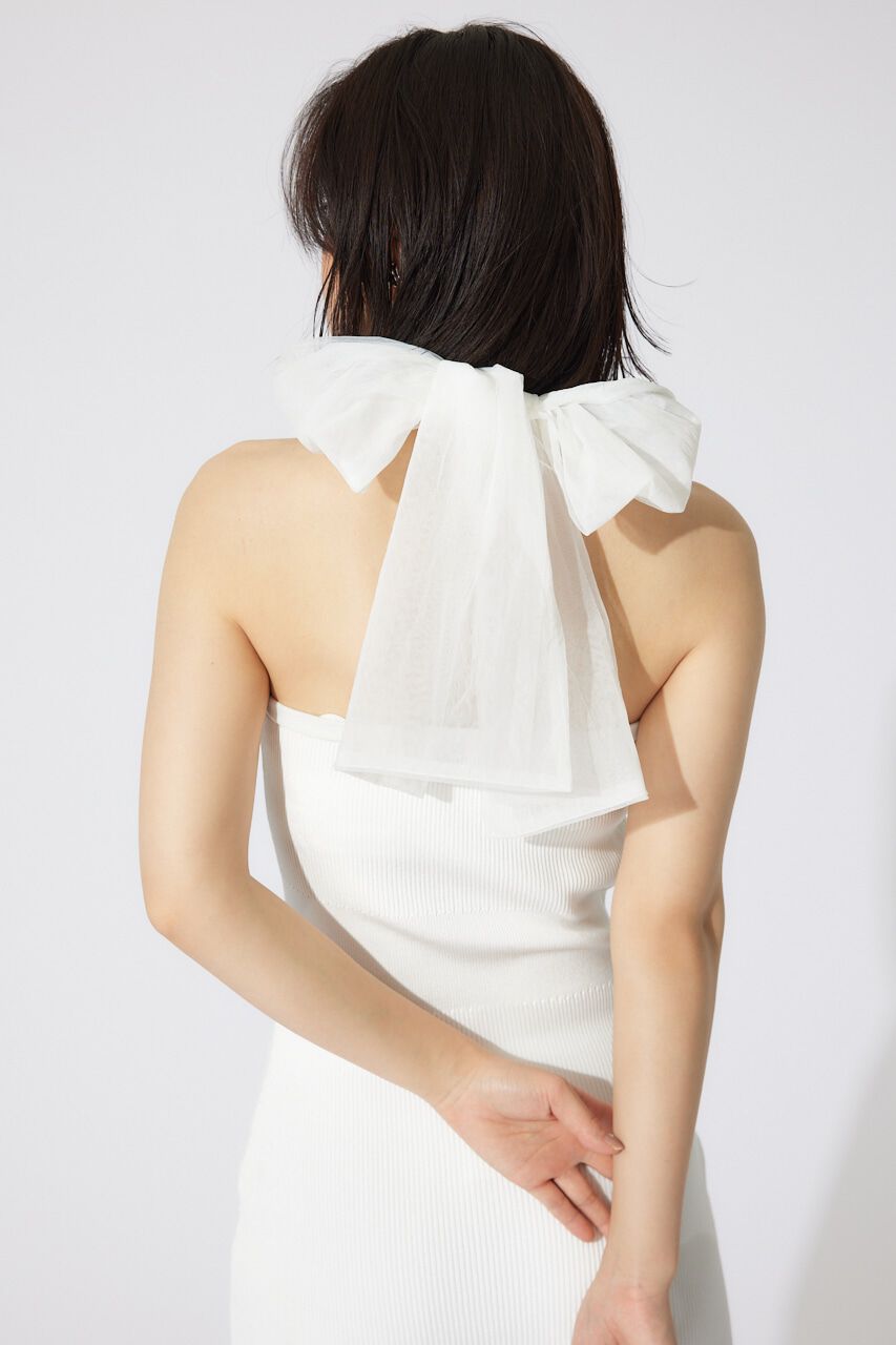 rienda「チュールレイヤードホルターニットワンピース」|ワンピース|