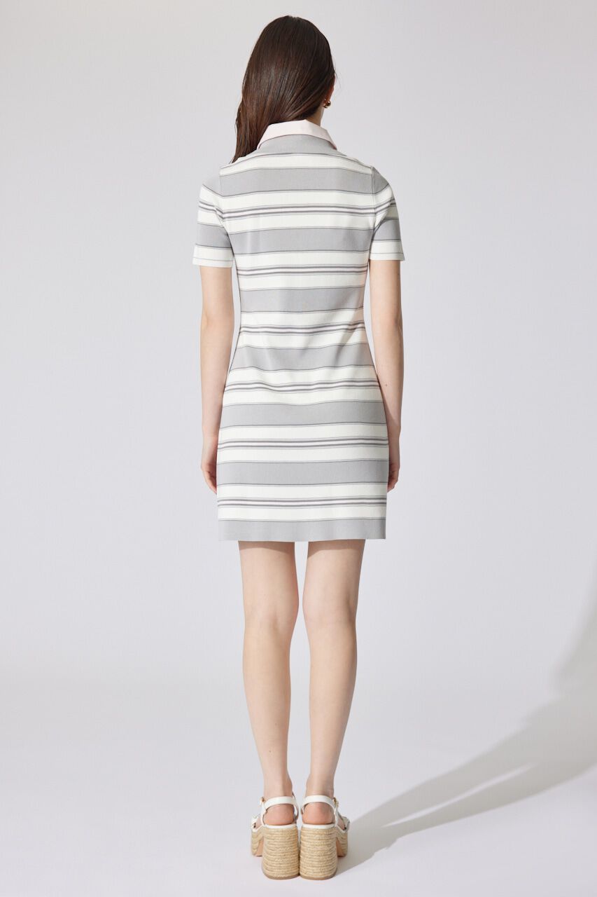 rienda「ダブルカラーニットワンピース」|ワンピース|