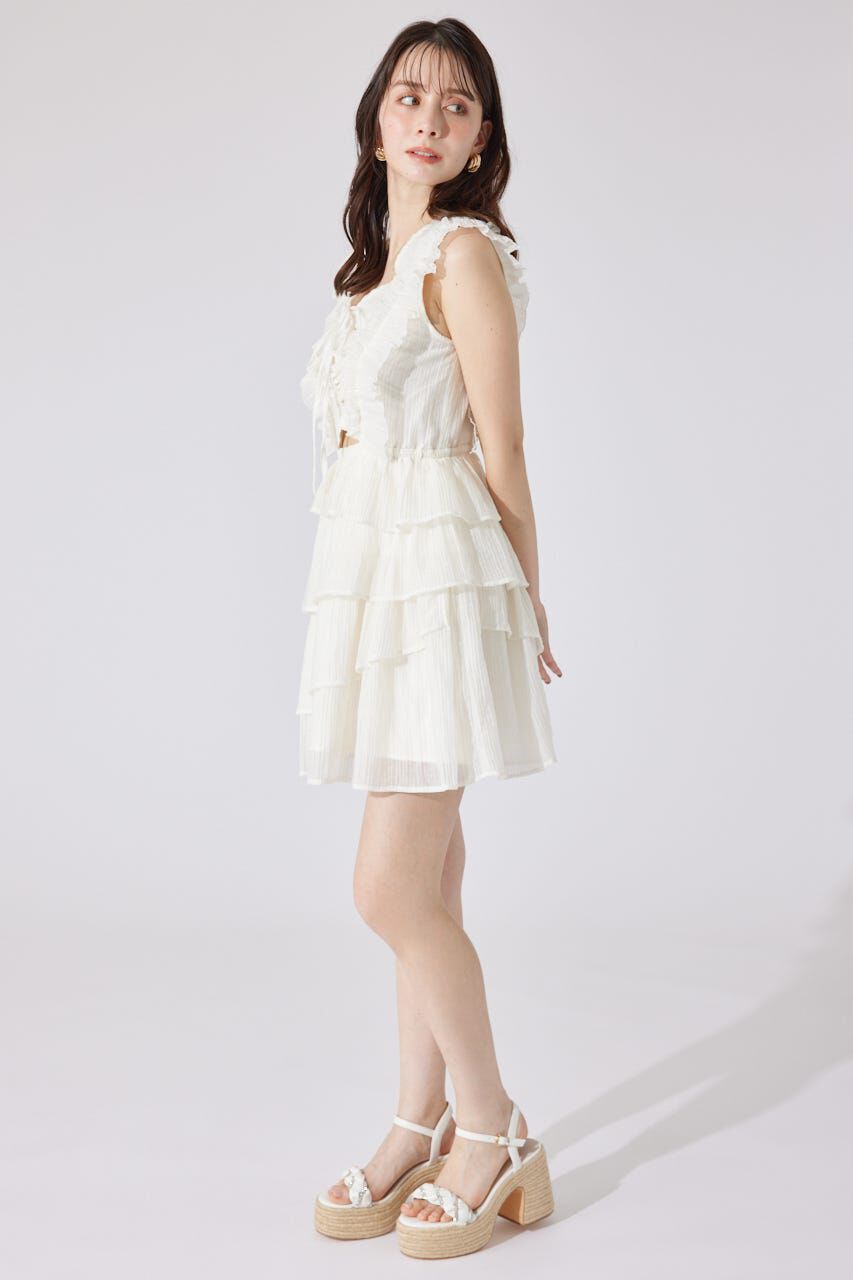 rienda「ティアードフリルミニワンピース」|ワンピース|