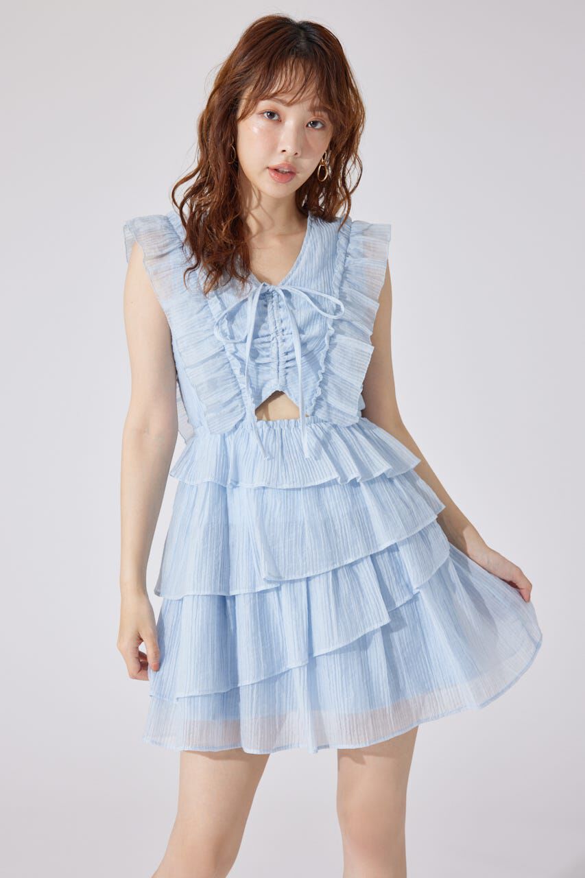 rienda「ティアードフリルミニワンピース」|ワンピース|