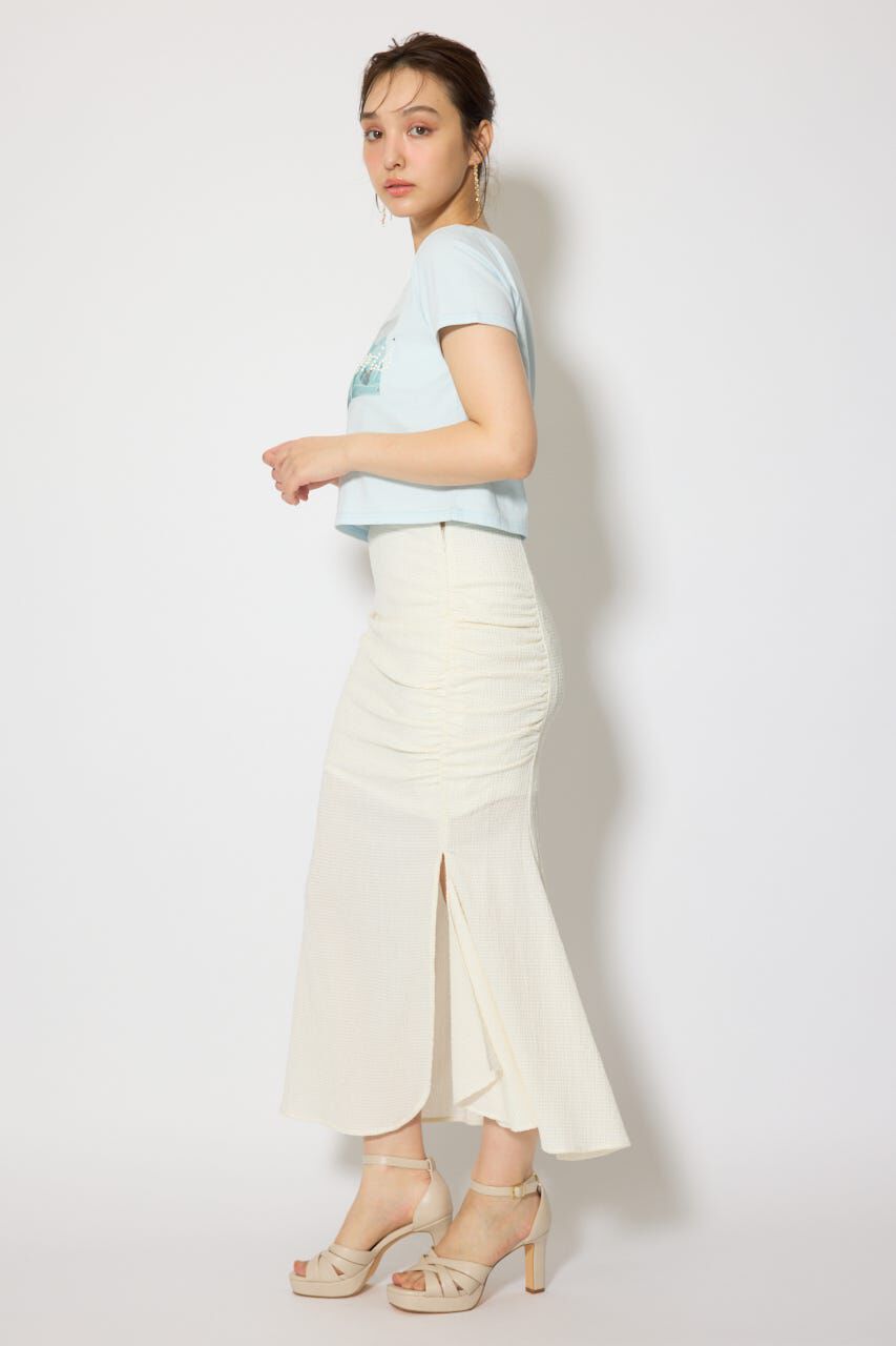 rienda「ギャザーマーメイドジャストウエストスカート」|スカート|