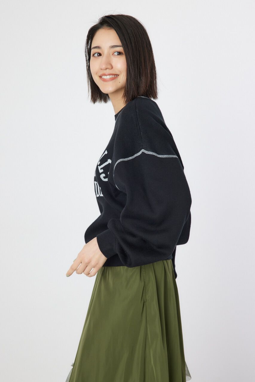 RODEO CROWNS「配色ステッチカレッジニットトップス」|ニット・セーター|