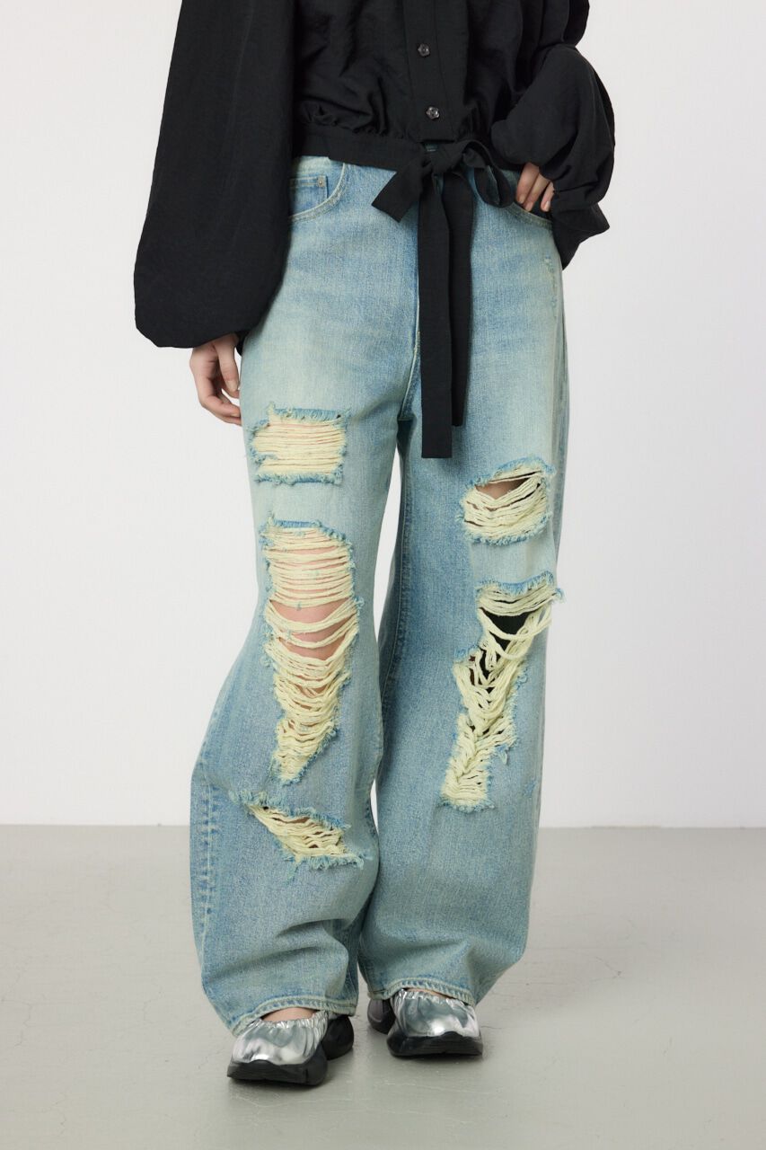 RODEO CROWNS「Hard Crash looseワイドデニム」|デニム|