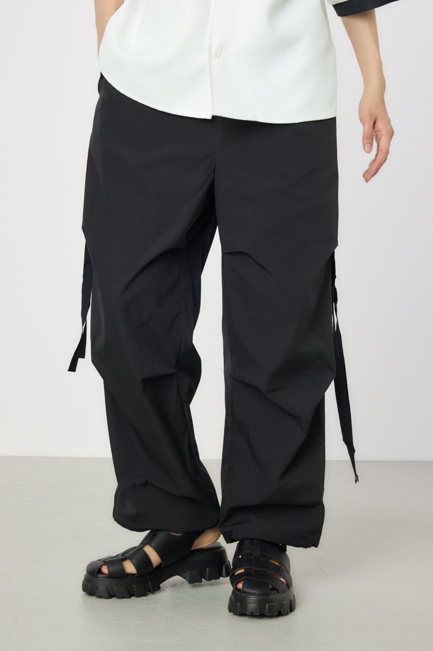 RODEO CROWNS「パラシュートワイドパンツ」|その他|BLK