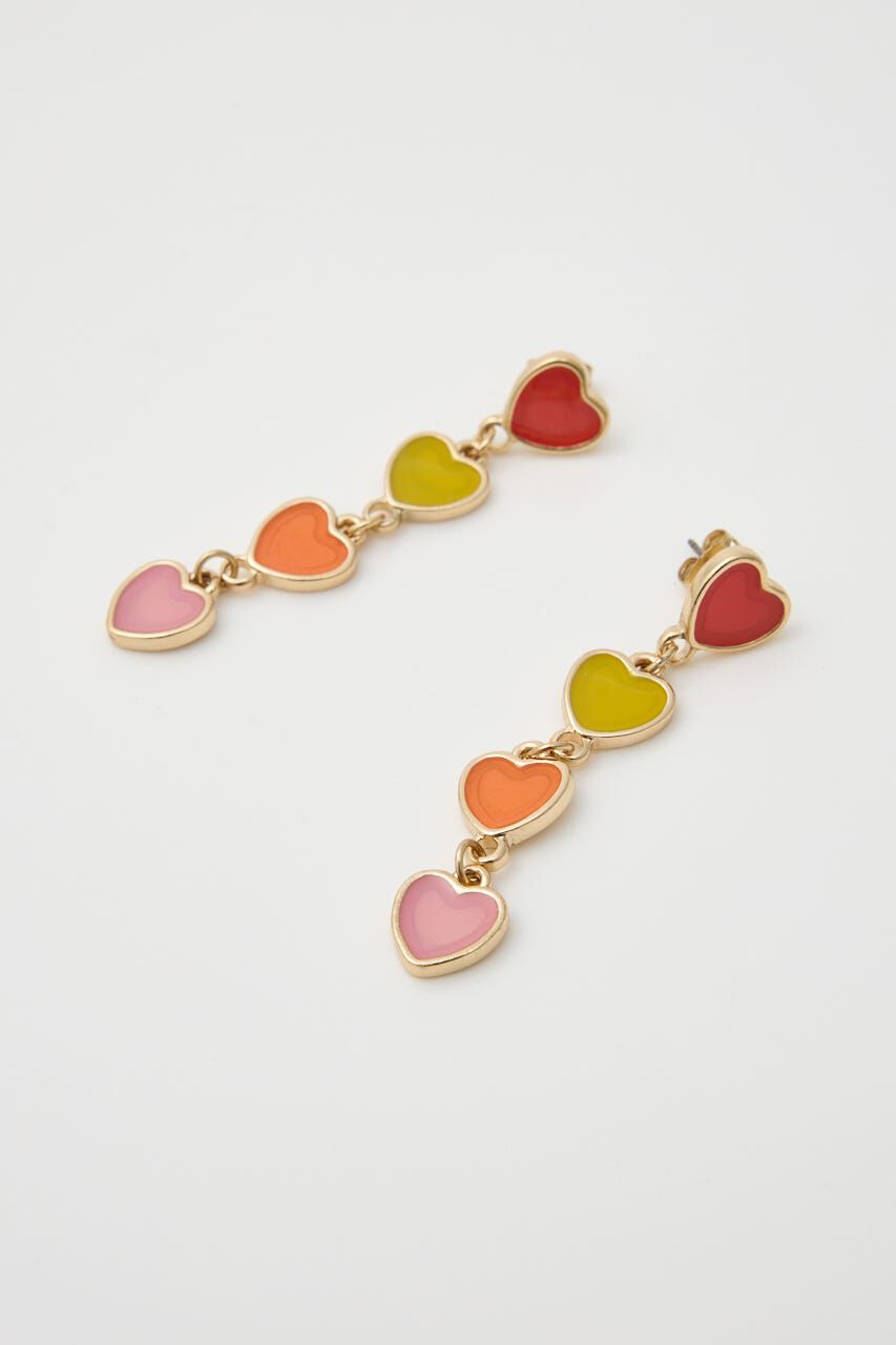 RODEO CROWNS「カラフルハート4連ピアス」|ピアス|