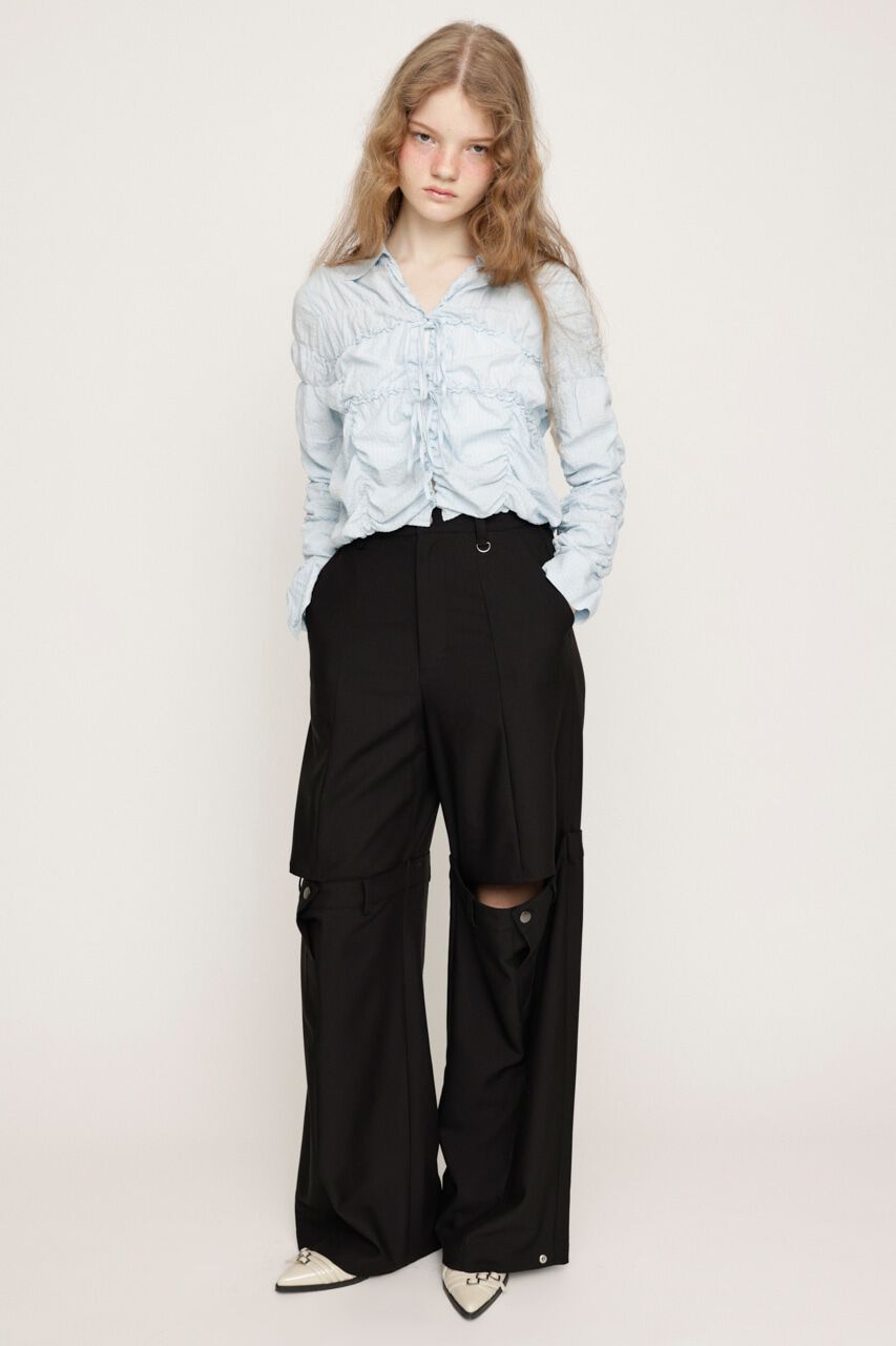 SLY「CUT OUT REMAKE STRAIGHT パンツ」|その他|BLK