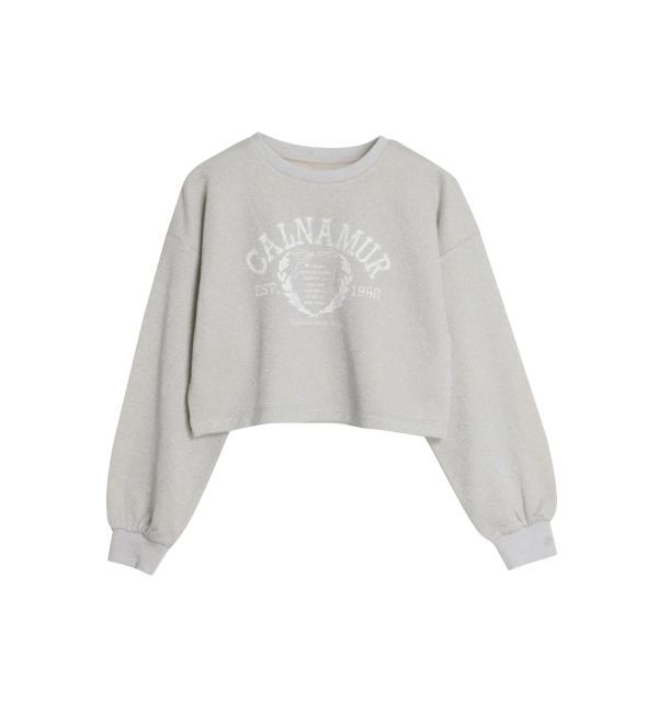 CALNAMUR「RIBBON COLLEGE LOGO SWEAT/リボンカレッジロゴスウェット」|Tシャツ・カットソー|シルバー