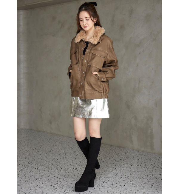 CALNAMUR「トラペゾイドベルトツキミニＳＫ」|スカート|