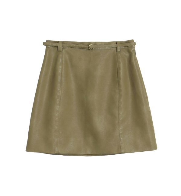 CALNAMUR「トラペゾイドベルトツキミニＳＫ」|スカート|
