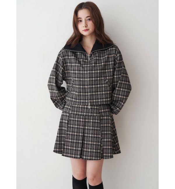 CALNAMUR「チェックニットソーミニスカート」|スカート|
