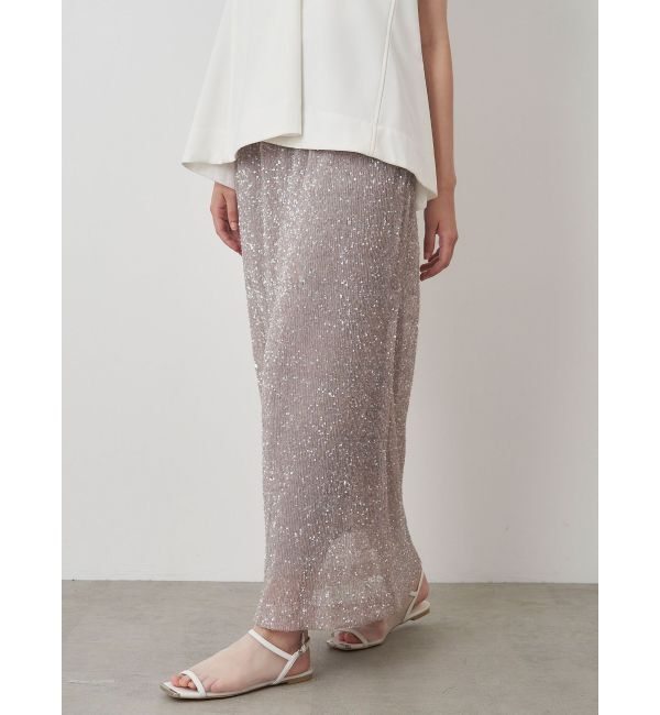 ELENDEEK「SPANGLE PLEATS SK」|スカート|