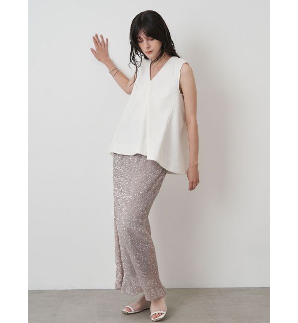ELENDEEK「SPANGLE PLEATS SK」|スカート|