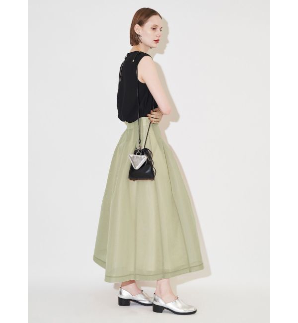 ELENDEEK「MESH BONDING FLARED SK」|スカート|