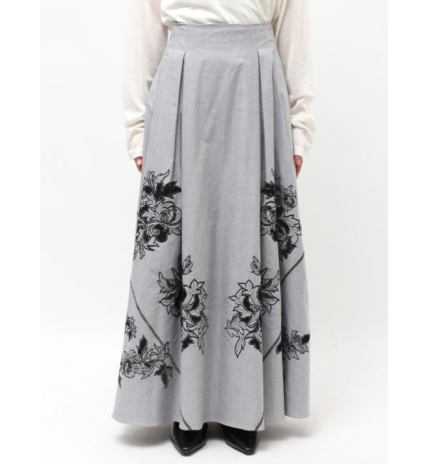 ELENDEEK「EMBROIDERY FLARE SK」|スカート|