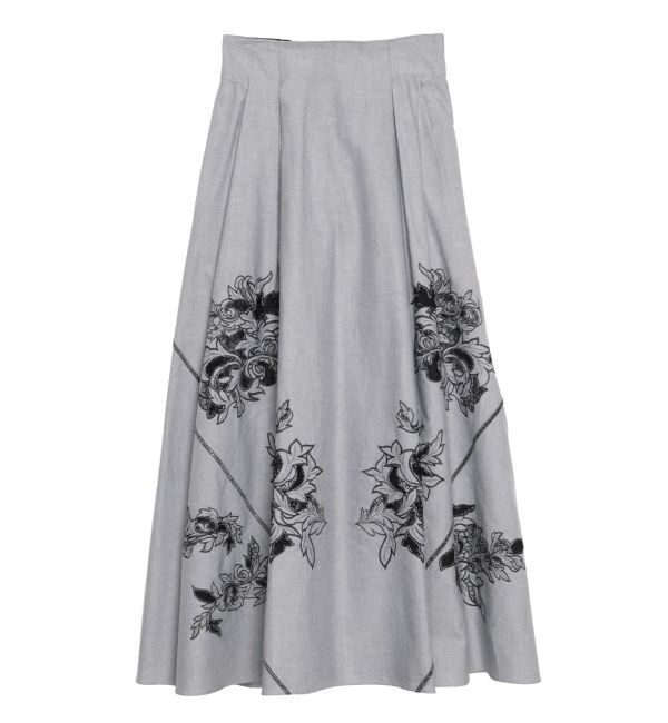 ELENDEEK「EMBROIDERY FLARE SK」|スカート|