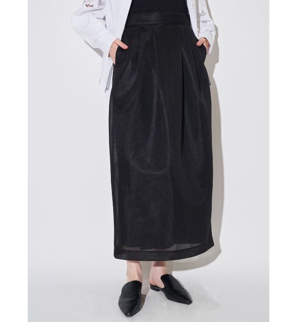 ELENDEEK「MESH BONDING TUCKED SK」|スカート|