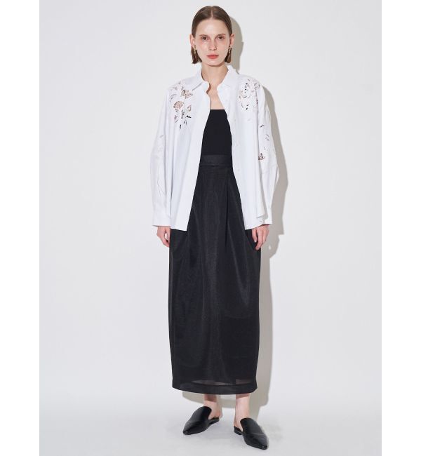 ELENDEEK「MESH BONDING TUCKED SK」|スカート|