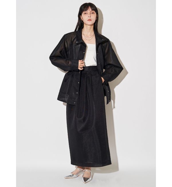 ELENDEEK「MESH BONDING TUCKED SK」|スカート|