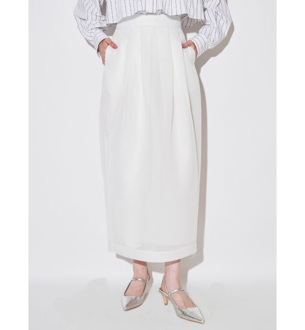 ELENDEEK「MESH BONDING TUCKED SK」|スカート|