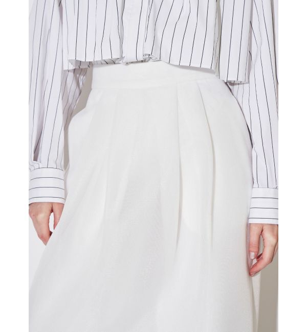 ELENDEEK「MESH BONDING TUCKED SK」|スカート|