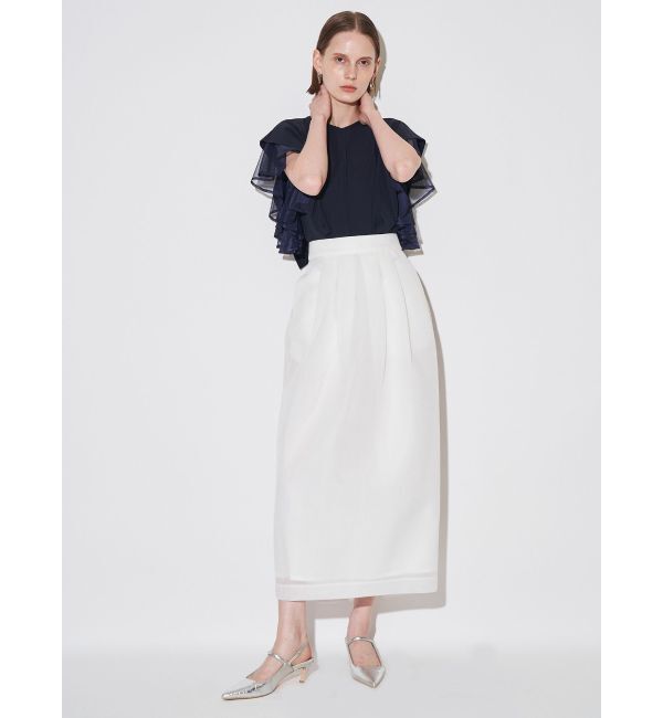 ELENDEEK「MESH BONDING TUCKED SK」|スカート|