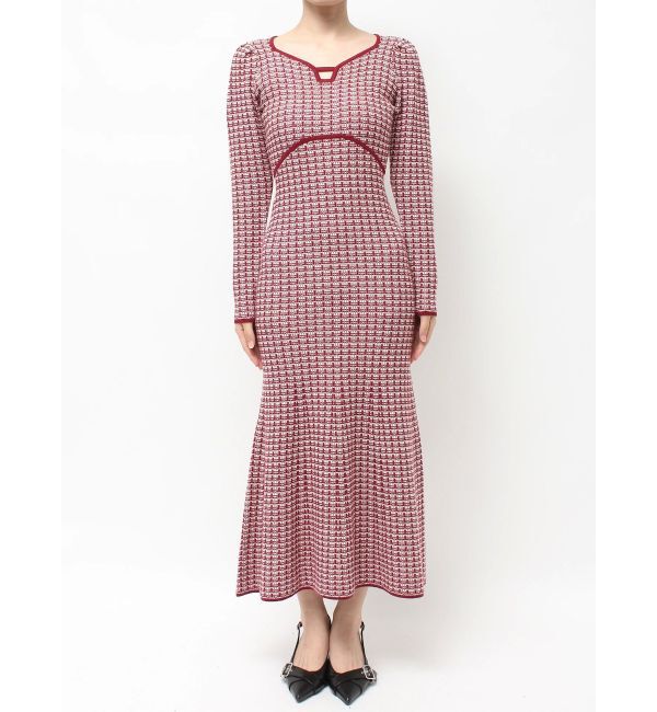 RESEXXY「【WEB限定】バイカラーツイードニットワンピース」|ワンピース|