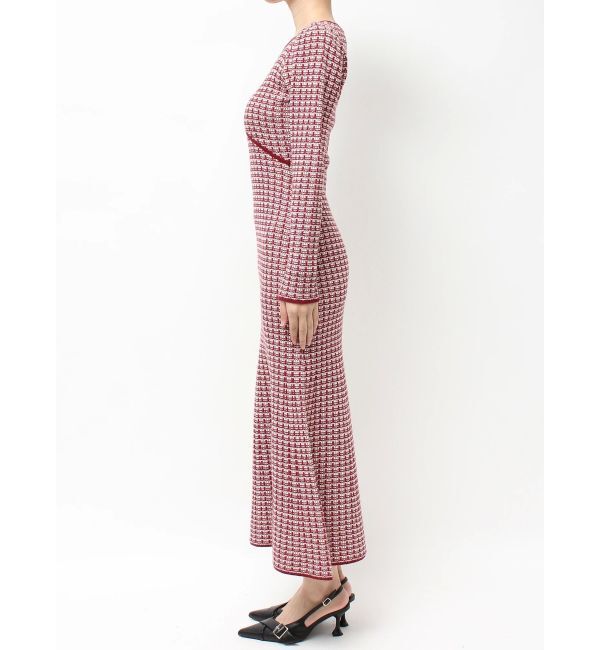 RESEXXY「【WEB限定】バイカラーツイードニットワンピース」|ワンピース|