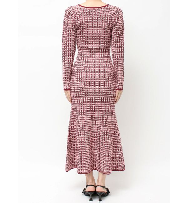 RESEXXY「【WEB限定】バイカラーツイードニットワンピース」|ワンピース|