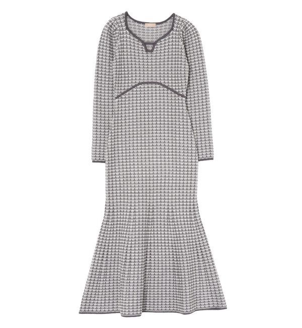 RESEXXY「【WEB限定】バイカラーツイードニットワンピース」|ワンピース|