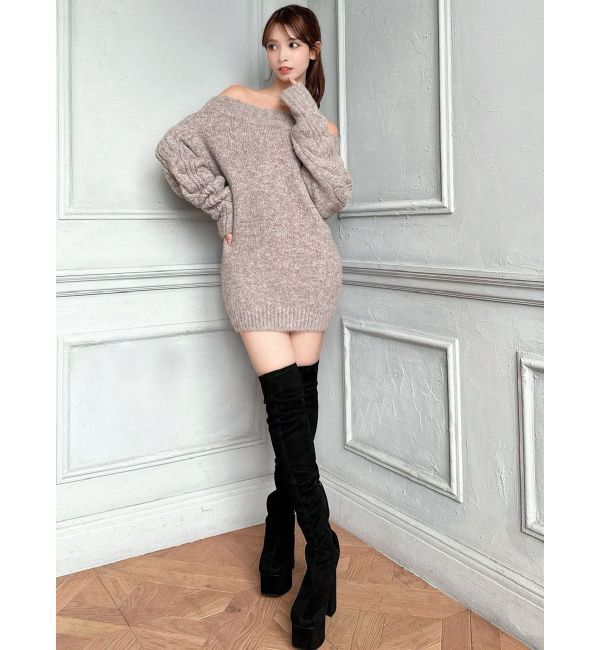 RESEXXY「ケーブルスリーブニットワンピース」|ワンピース|