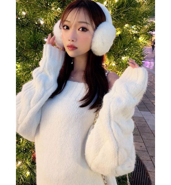 RESEXXY「ケーブルスリーブニットワンピース」|ワンピース|