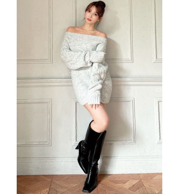 RESEXXY「ケーブルスリーブニットワンピース」|ワンピース|