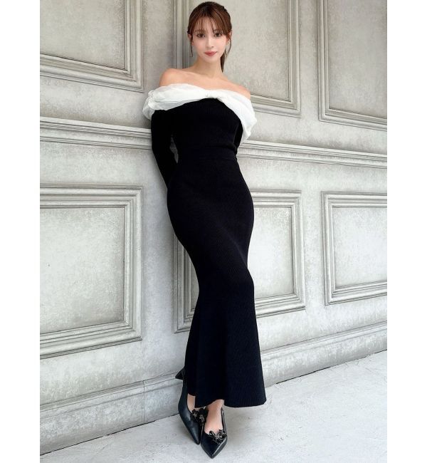 RESEXXY「シアーリボンドッキングマーメイドニットワンピース」|ワンピース|