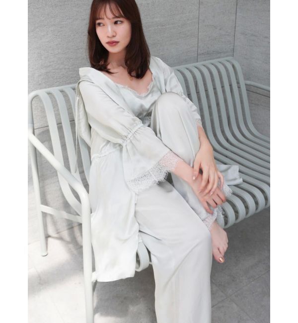 dazzlin「【吉田朱里】シルクフードヘアカバーガウン」|ルームウェア|