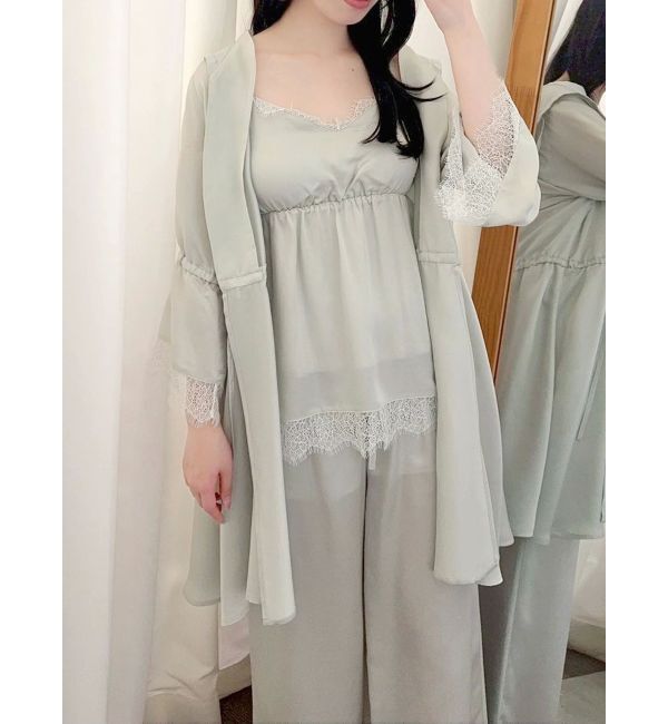 dazzlin「【吉田朱里】シルクフードヘアカバーガウン」|ルームウェア|