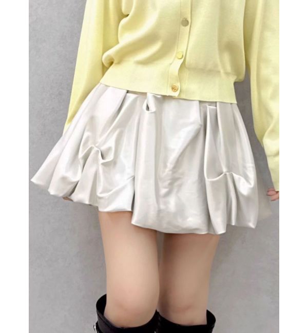 dazzlin「バルーンミニスカート」|スカート|アイボリー