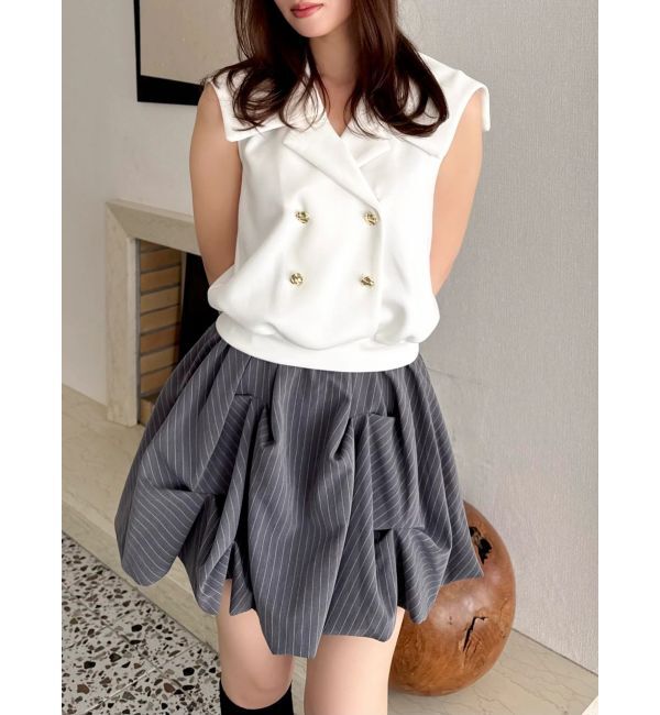 dazzlin「バルーンミニスカート」|スカート|グレー