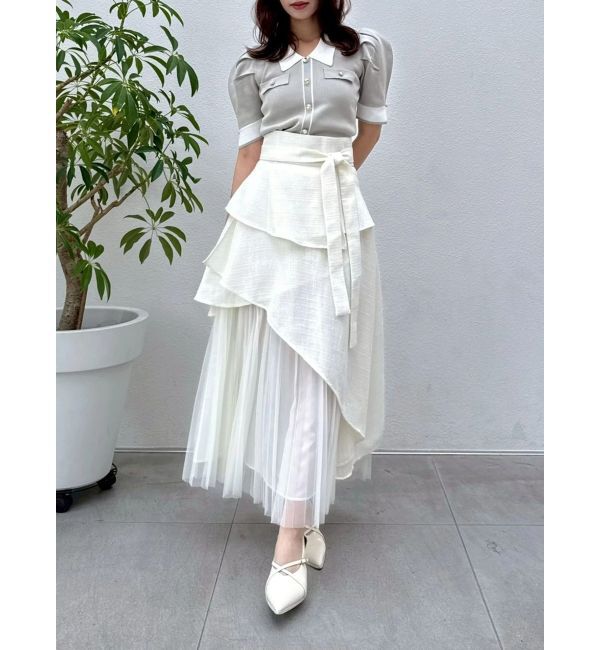 dazzlin「【復刻】アシメティアードプリーツスカート」|スカート|