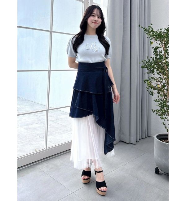 dazzlin「【復刻】アシメティアードプリーツスカート」|スカート|