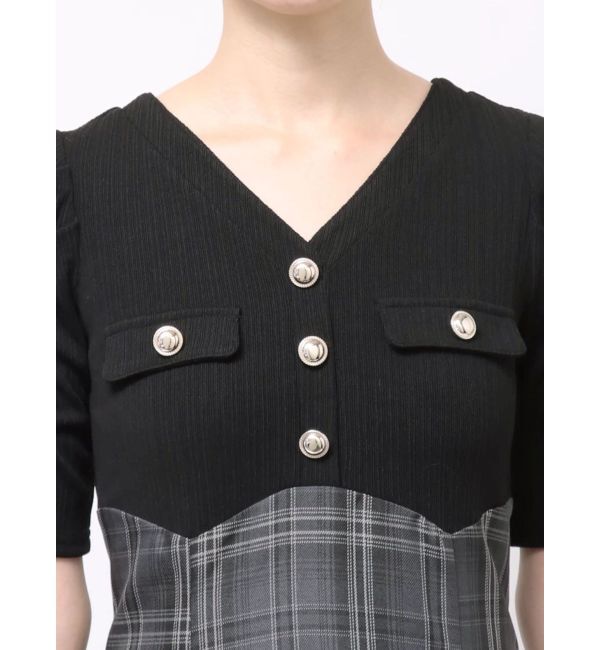 dazzlin「フロントボタンコルセットワンピース」|ワンピース|