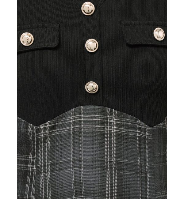 dazzlin「フロントボタンコルセットワンピース」|ワンピース|