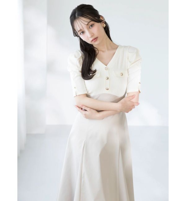 dazzlin「フロントボタンコルセットワンピース」|ワンピース|