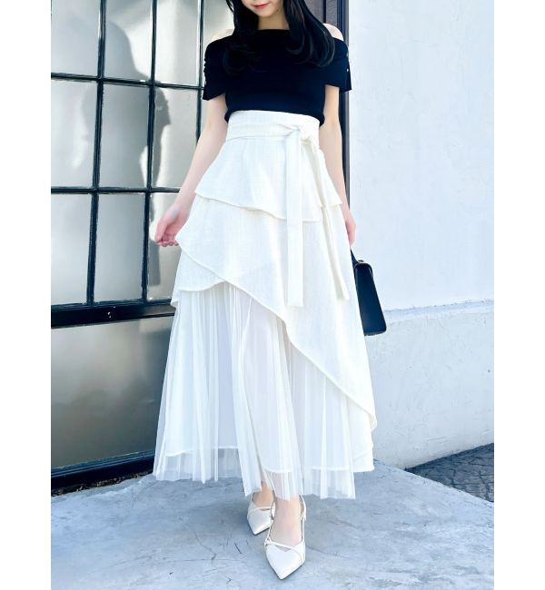 dazzlin「パールオフショルニットトップス」|ニット・セーター|