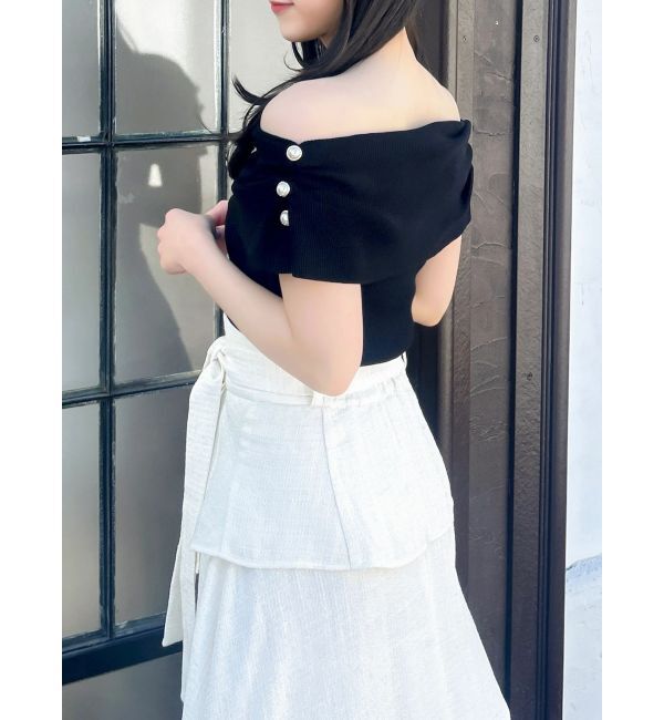 dazzlin「パールオフショルニットトップス」|ニット・セーター|