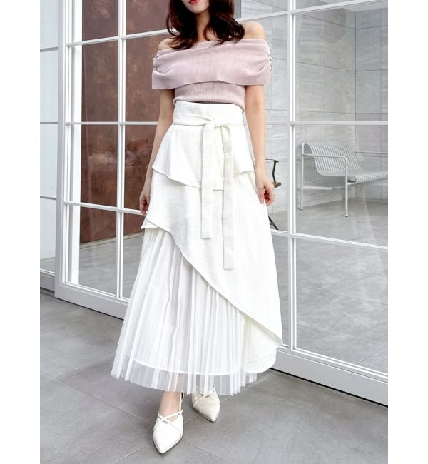 dazzlin「パールオフショルニットトップス」|ニット・セーター|