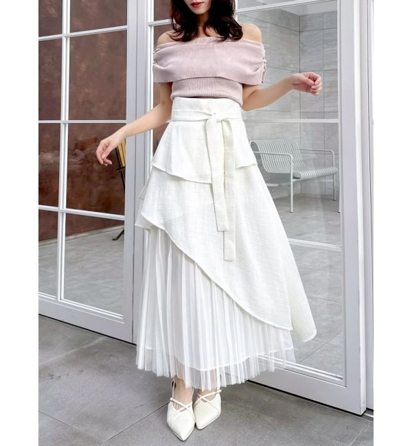 dazzlin「パールオフショルニットトップス」|ニット・セーター|