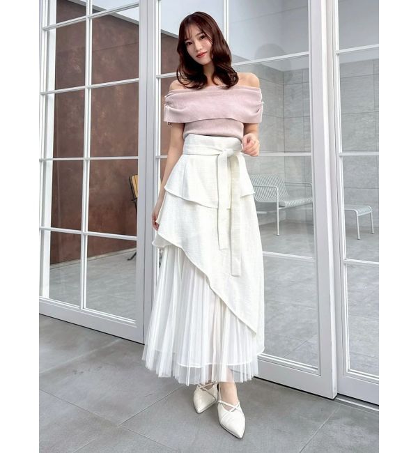 dazzlin「パールオフショルニットトップス」|ニット・セーター|