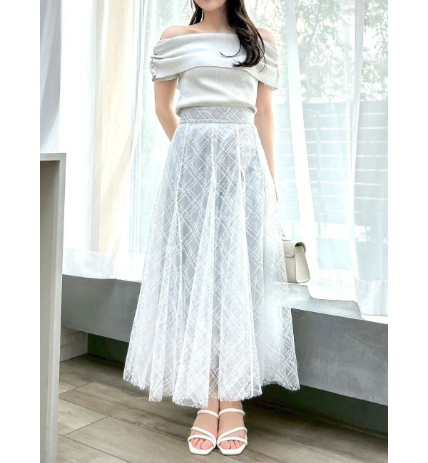 dazzlin「パールオフショルニットトップス」|ニット・セーター|