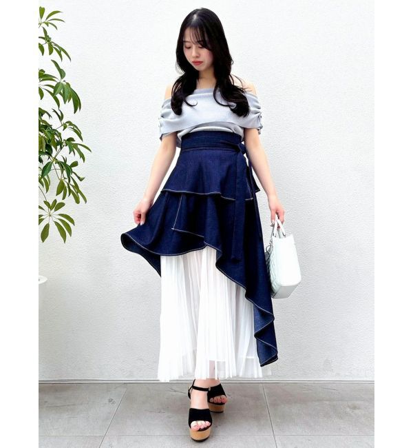 dazzlin「パールオフショルニットトップス」|ニット・セーター|