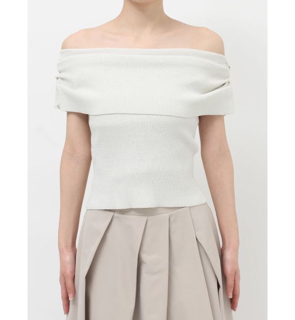 dazzlin「パールオフショルニットトップス」|ニット・セーター|